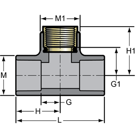 Tee - Brass Transition